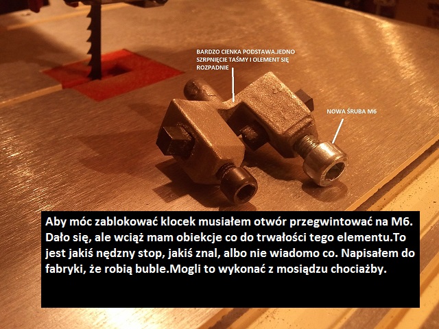 Otwór z zerwanym gwintem przegwintowany z M5 na M6.
